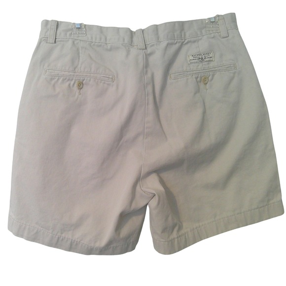 Polo‎ Ralph Lauren Classic Chino Shorts Mens Size 33 Khaki Casual - Picture 2 of 8